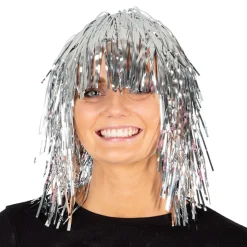 Glitterparykk Sølv