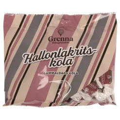 Grenna Hallonglakritskola (Bringebærlakriskaramell)