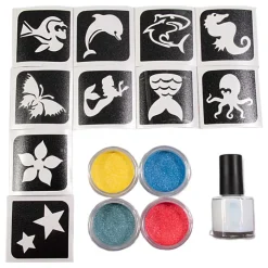 Grimas Sparkling Powder Tatoveringssett Aqua