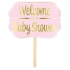 Hageskilt Welcome To The Babyshower Rosa
