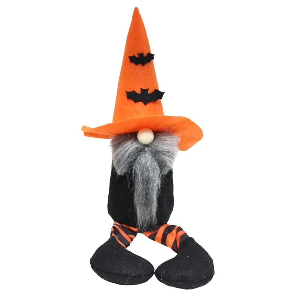 Halloweennisse sittende med flaggermus