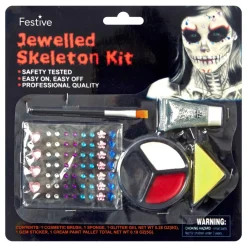 Halloweensminke Skjelett med Juveler