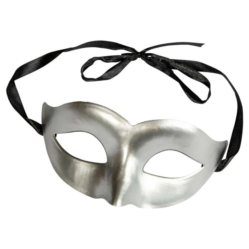 Halvmaske Sølv Metallic