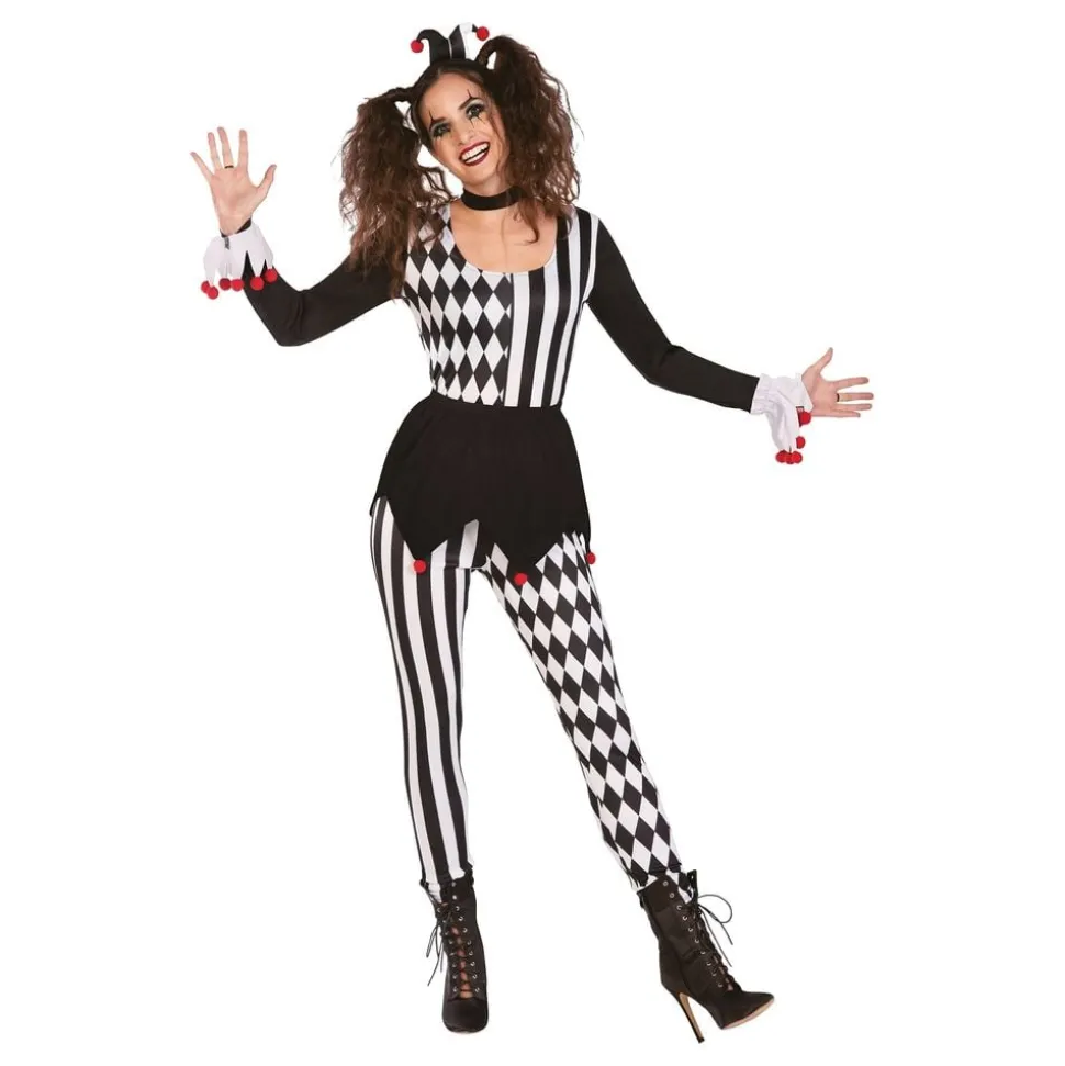 Harlequin Gjøgler Kostyme