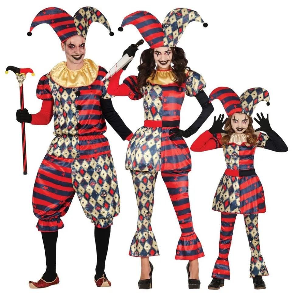 Harlequin Gycklare Barn Kostyme