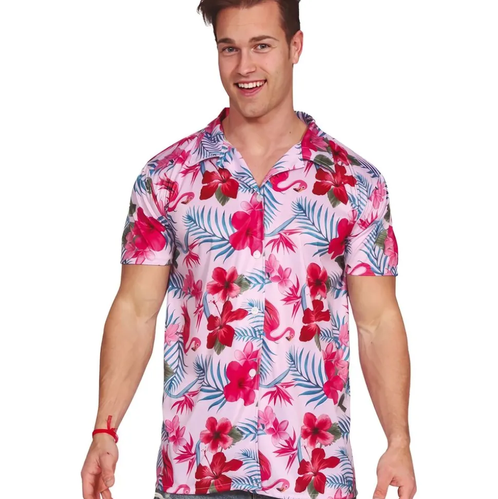 Hawaiiskjorte Flamingo