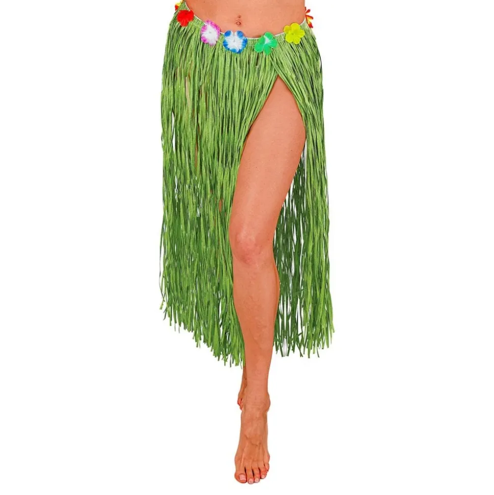 Hawaii-skjørt med Blomster Grønn
