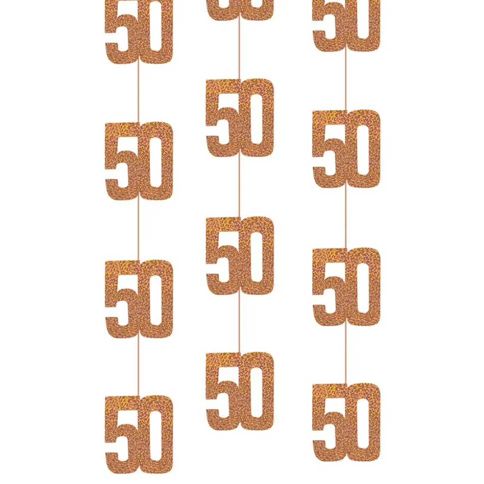 Hengende dekorasjoner 50 rosegull