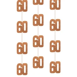 Hengende dekorasjoner 60 rosegull