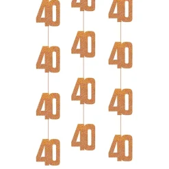 Hengende dekorasjoner 40 rosegull