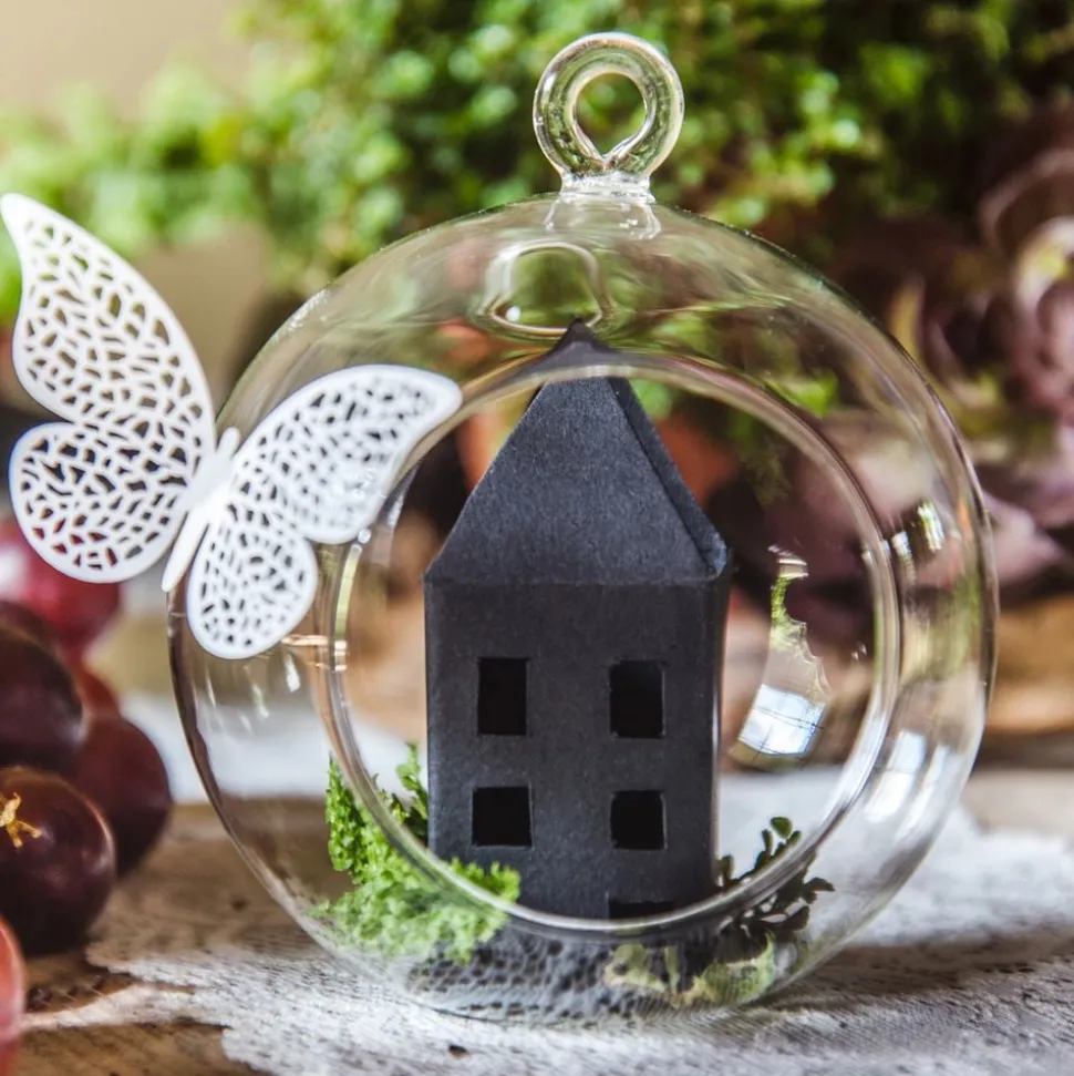 Hengende Lyslykter Glasskule