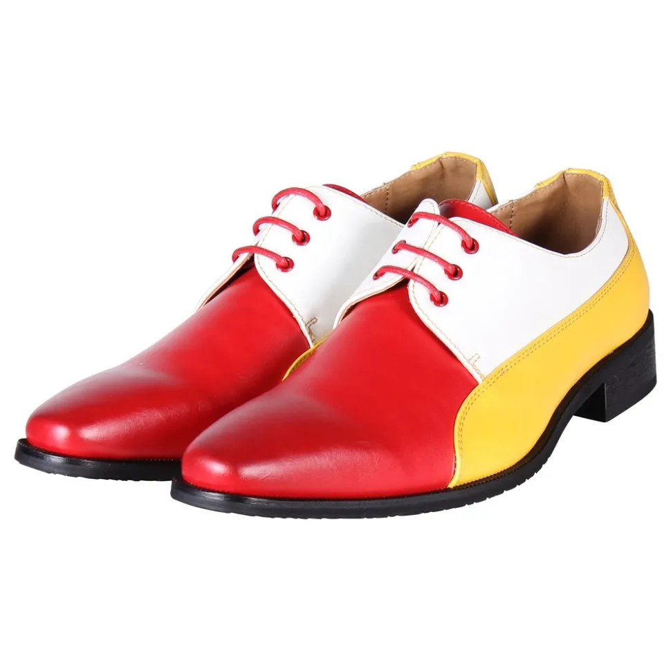 Herresko Derby Rød/Hvit/Gul