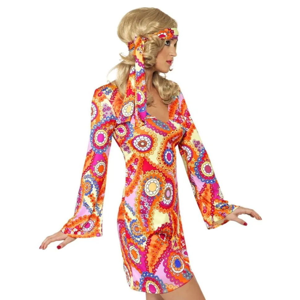 Hippie Flerfarget Kostyme