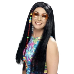 Hippieparykk Svart