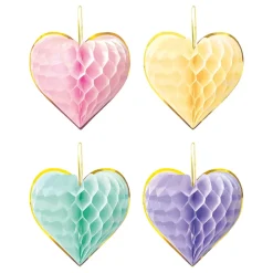 Honeycombs Hjerter Watercolor Hengende