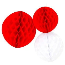 Honeycombs Rød/Hvit