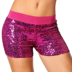 Hotpants med Paljetter Rosa