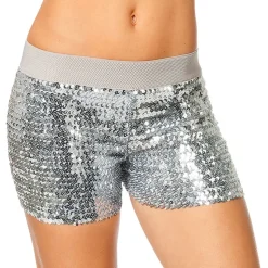 Hotpants med paljetter Sølv