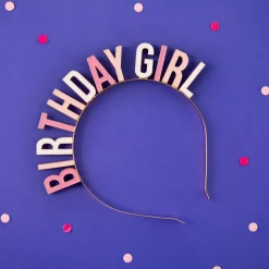 Hårbøyle Birthday Girl i Metall