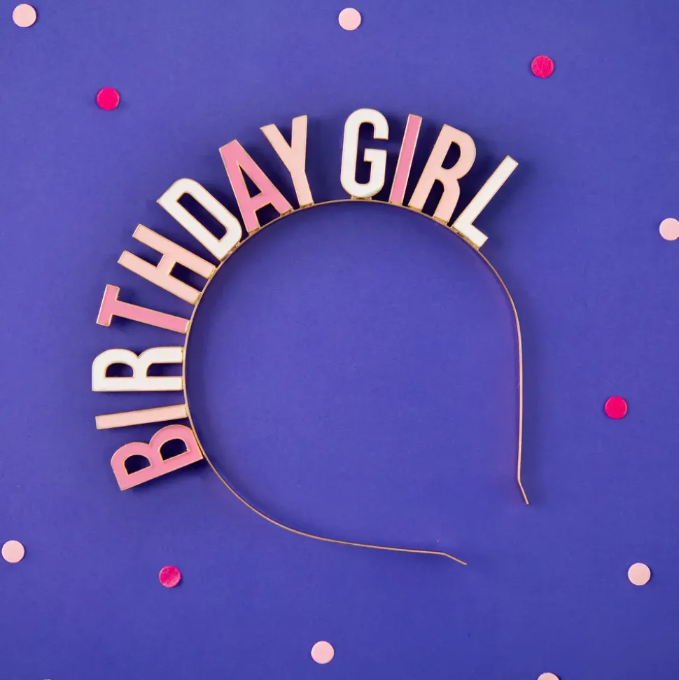 Hårbøyle Birthday Girl i Metall