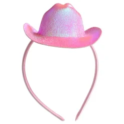 Hårbøyle Cowboyhatt Rosa