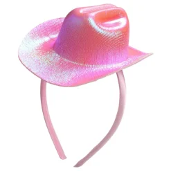 Hårbøyle Cowboyhatt Rosa