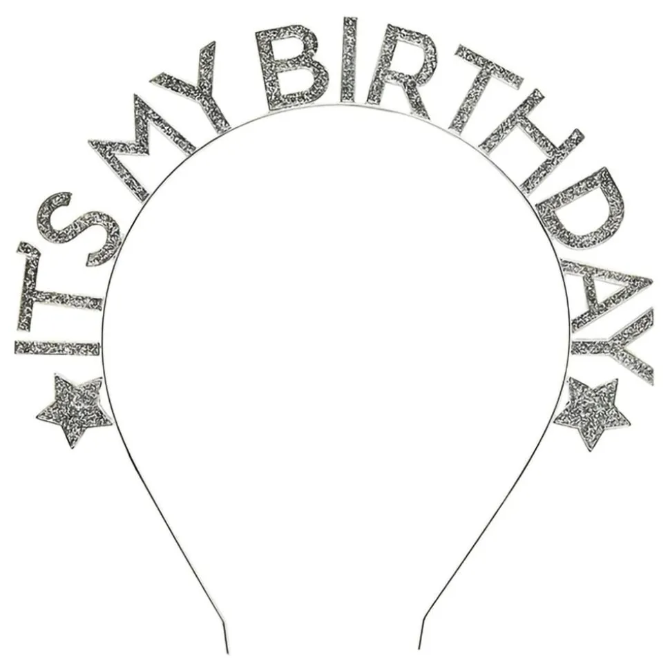 Hårbøyle It’s My Birthday Sølv i Metall