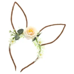 Hårbøyle Kaninører med Blomster