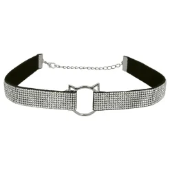 Hårbøyle Katteører & Choker Strass