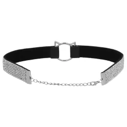 Hårbøyle Katteører & Choker Strass