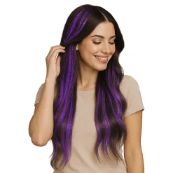 Hårforlengelse Glitter Lilla
