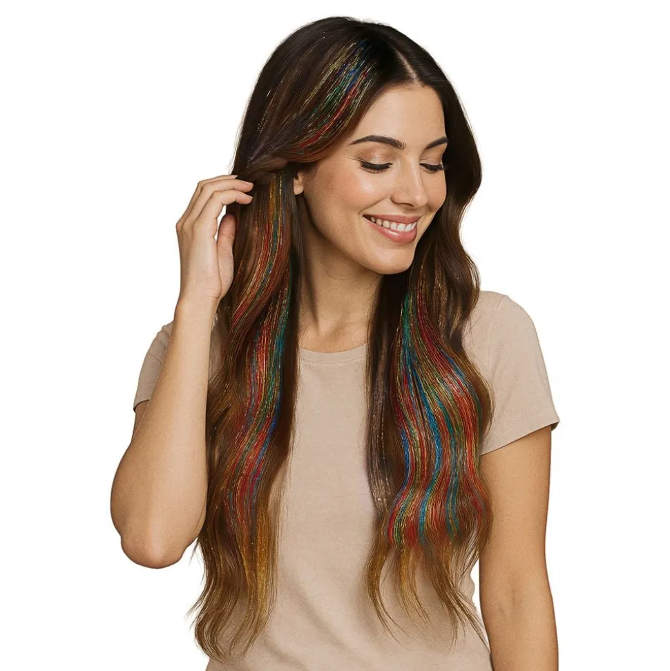 Hårforlengelse Glitter Multi