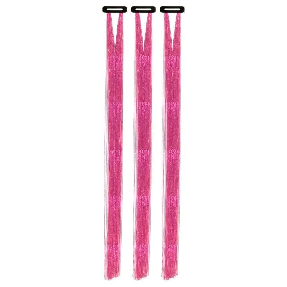 Hårforlengelse Glitter Rosa