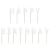 Hvite Kakelys Happy Birthday