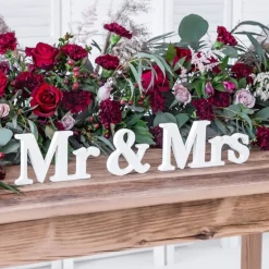 Hvite Trebokstaver Mr & Mrs