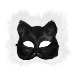 Hvit Katt Halvmaske