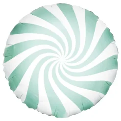 Hvit/Mint Folieballong Candy