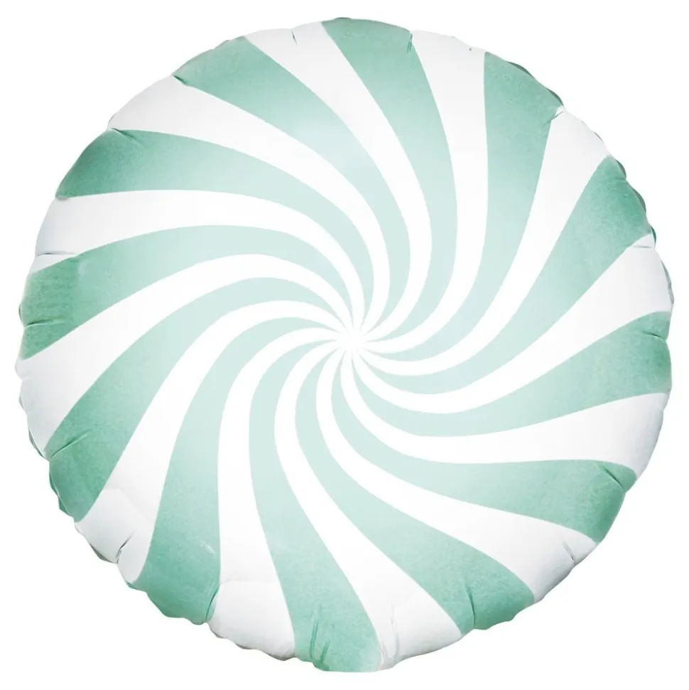 Hvit/Mint Folieballong Candy