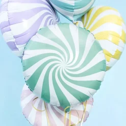 Hvit/Mint Folieballong Candy