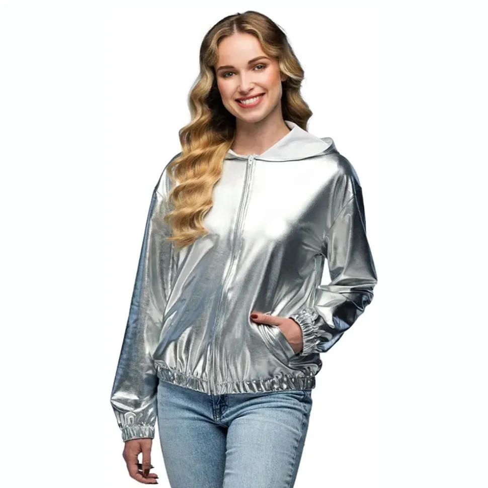 Jakke Metallic Sølv