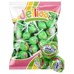 Jellioo Super Gum Lollipop Green Apple Storpakning