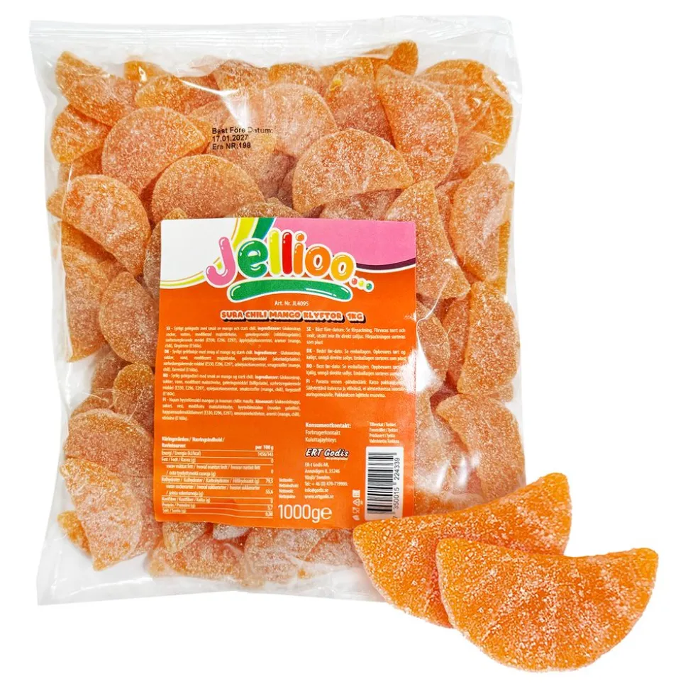 Jellioo Sure Chili Mango Klyfter Storpakning