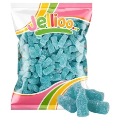 Jellioo Sur Gummy Blue Raspberry Bottle Storpakning