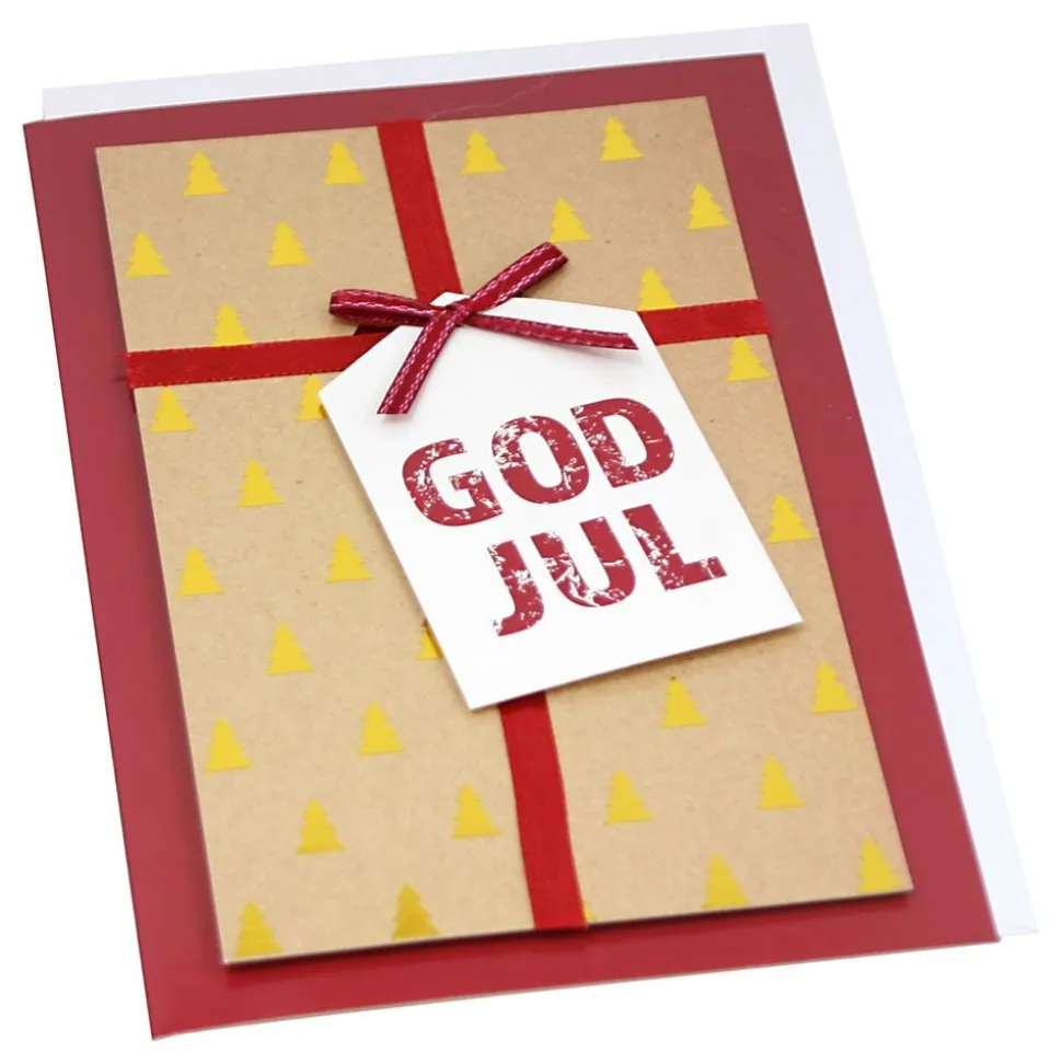 Julekort God Jul med Konvolutt