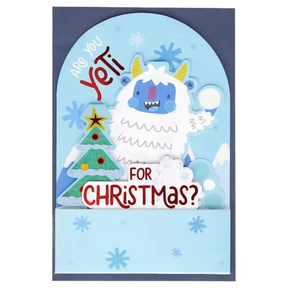 Julekort Pop-Up Are You Yeti For Christmas