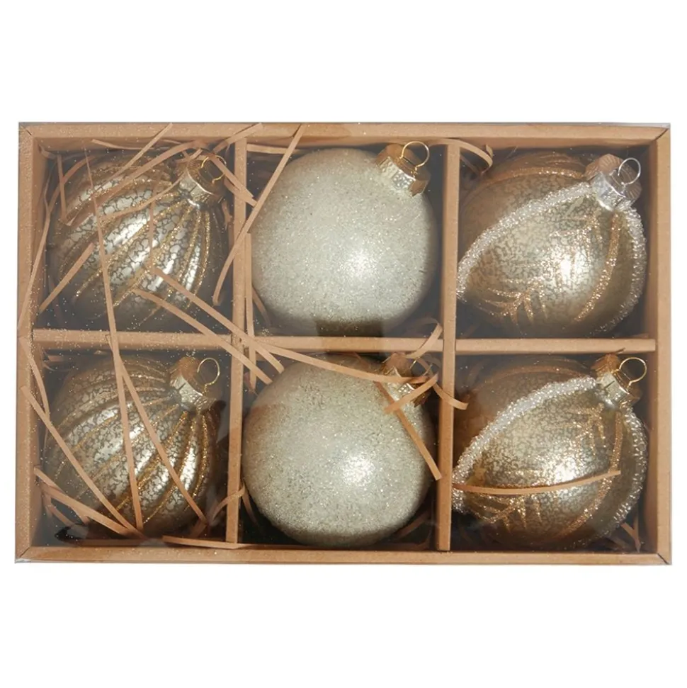 Julekuler Glitter Gull Mix