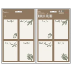 Juletiketter God Jul Brun