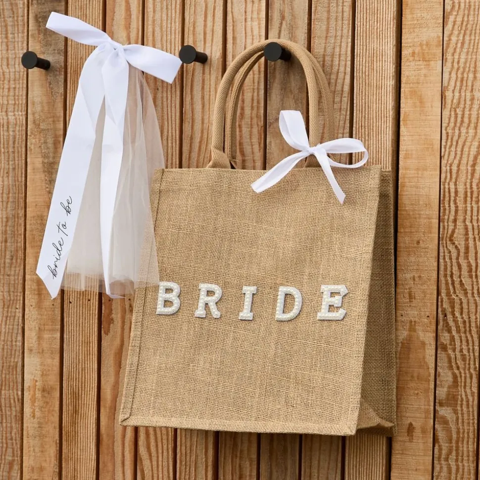 Juteveske Bride med Sløyfe