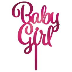 Kakedekorasjon Baby Girl i Akryl