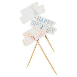 Kakedekorasjon Happy Birthday Skimrende
